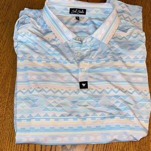 Bad Birdie Geometric Pastel Polo Shirt